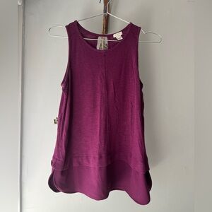 J. Crew Rich Purple Tank Top